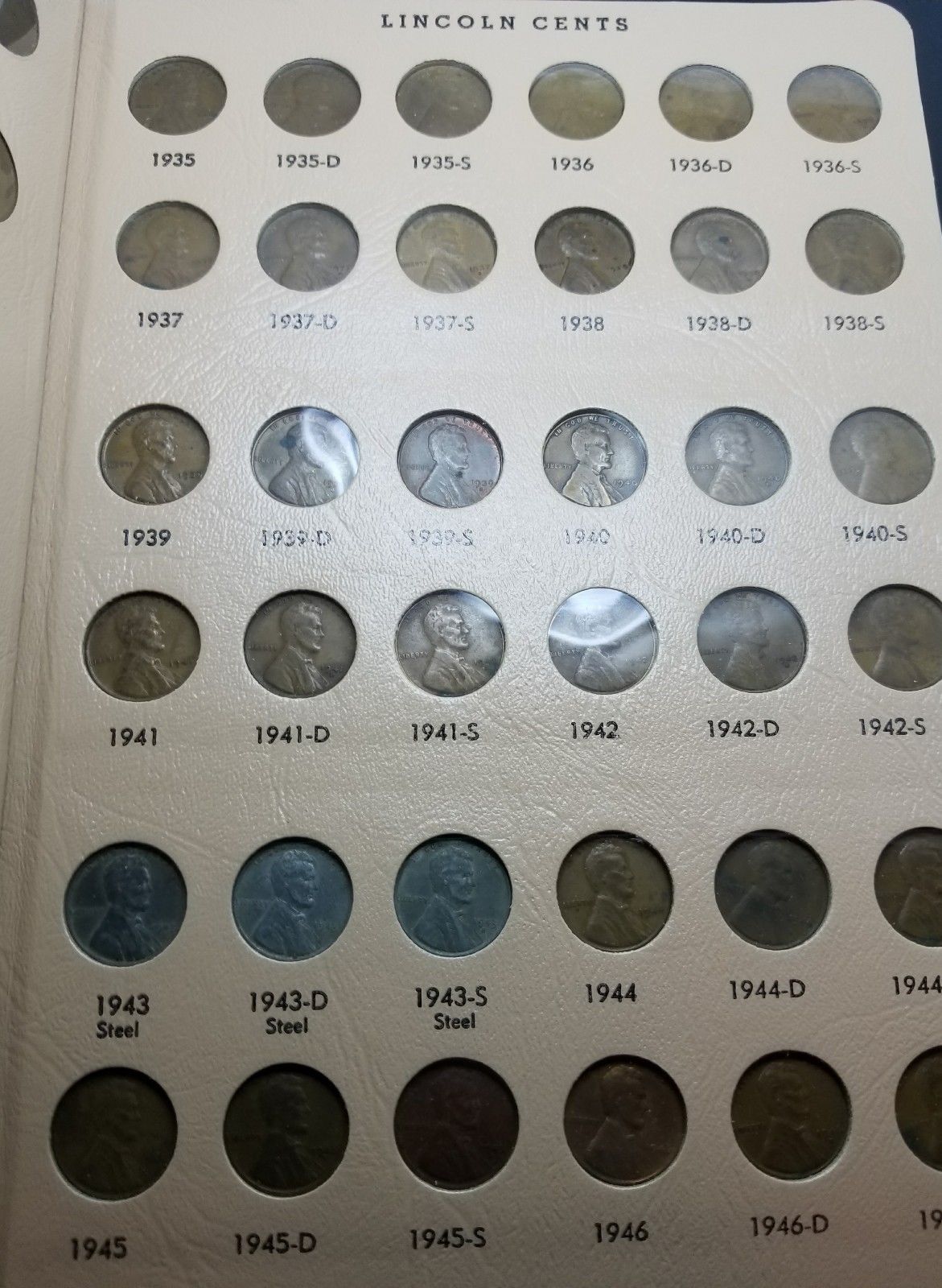 1909-2007-Lincoln-Cents-In-Dansco-Missing-Some-Keys